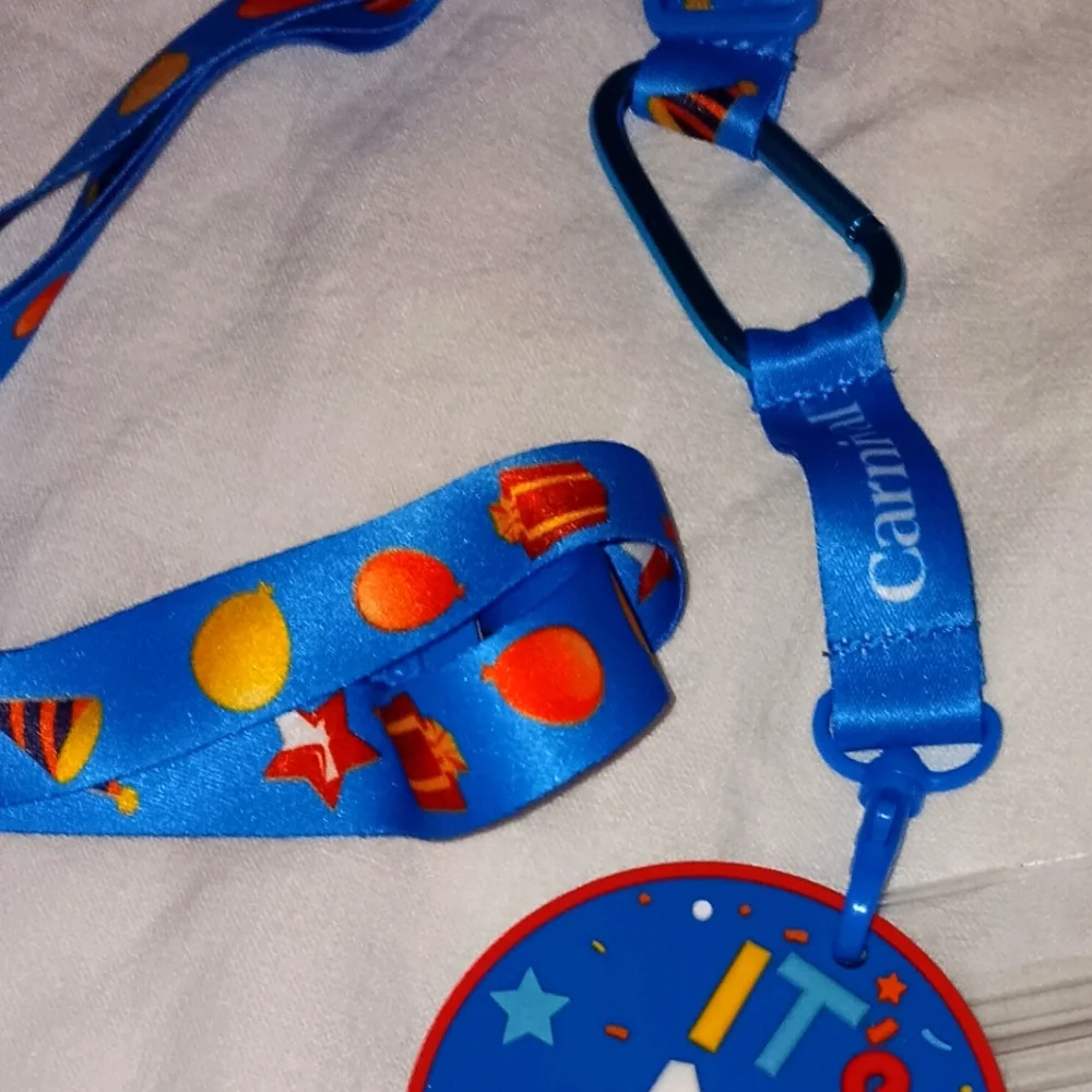 Happy Birthday To The Carnival Cruiser Lanyard, Key Card Holder, Rubber Greeter